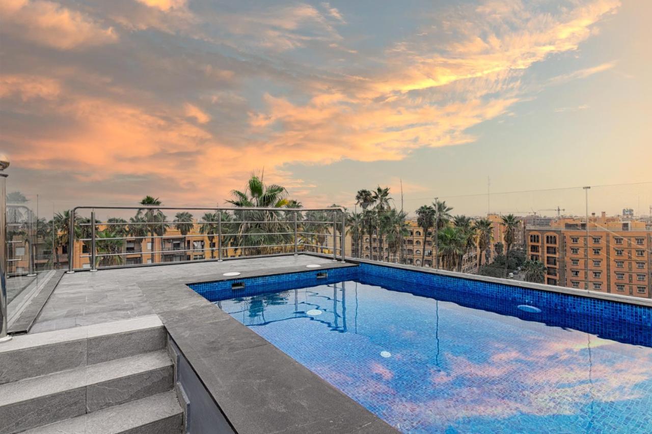 Rooftop Pool, Bright & Cozy Apartment In City Center Marrakesh Eksteriør billede